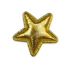 2*2cm 500pcs Aplique Estrela Dourada em Tecido Canvas para Laços e Artesanato