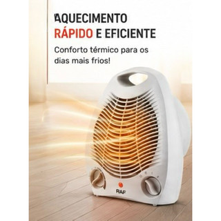 Aquecedor Elétrico RAF 2000W 220V Portátil 2 Níveis Termostato — Aquecedor Ar Quente Quarto Sala Inverno