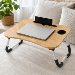 Mesa Dobrável para Notebook Cama Sofá com Porta Copo Suporte Celular Tablet Multiuso Portátil Café da Manha Na Cama