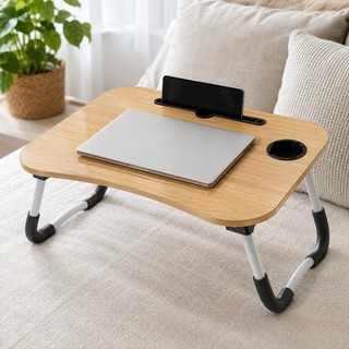 Mesa Dobrável para Notebook Cama Sofá com Porta Copo Suporte Celular Tablet Multiuso Portátil Café da Manha Na Cama