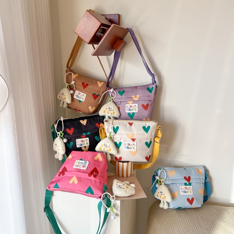Estilo japonês coreano amor crianças mochila saco do mensageiro leve primavera Outing impresso dos desenhos animados omb
