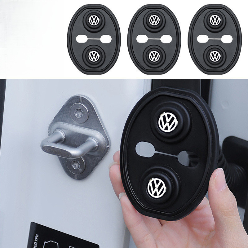 1/4 Peças Protetor de Borracha para Amortecedor de Porta de Carro Volkswagen para VW Polo UP T Cross Saveiro Nivus Golf 