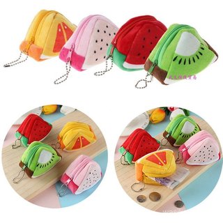 Desenho Animado Presentes De Férias Para Crianças Creative Plush 3D Porta Moedas De Frutas Ornamentos