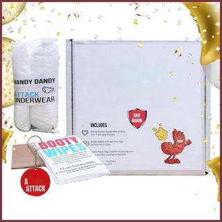 Engraçado Peido Sobrevivência Kit Novidade Prop Com Lenços Umedecidos E Roupa Interior Brincadeira Para Amigos Festa De 