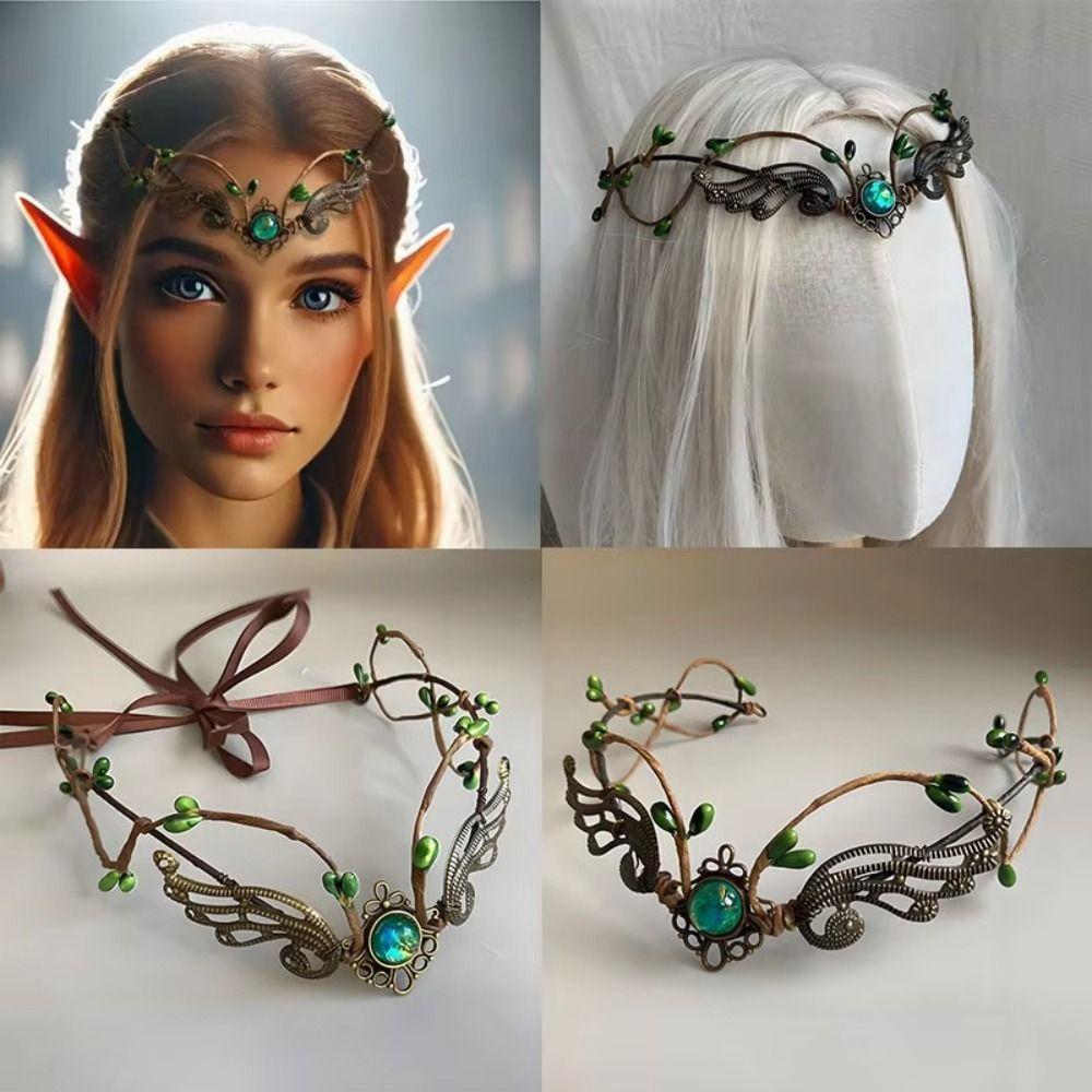 Coroa De Elfo , Acessório De Casamento Com Tema De Bruxa Vestido , Design De Videira , Diadema De Fadas