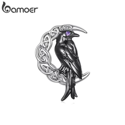 Bamoer Charm Moon Raven Pingente DIY Para Pulseira Presentes Mulheres
