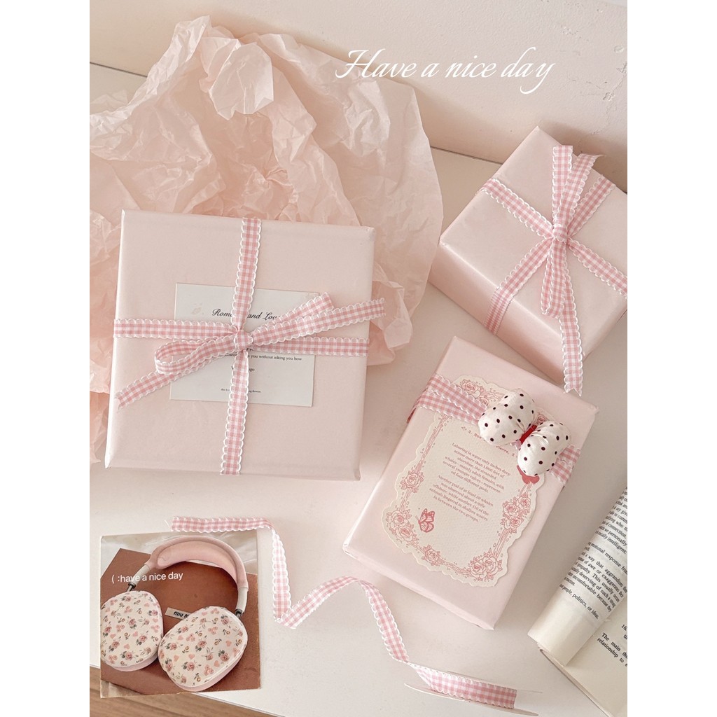 Menina coreana rosa Sydney papel presente flor papel de embrulho criativo diy cartão para fora grande pérola presente pa