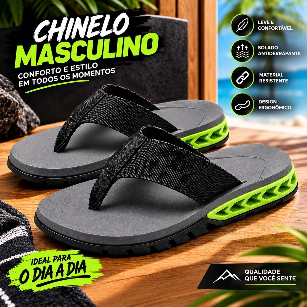 Chinelo Unissex Masculino Feminino Casual Confortável Antiderrapante Leve Moderno KN7