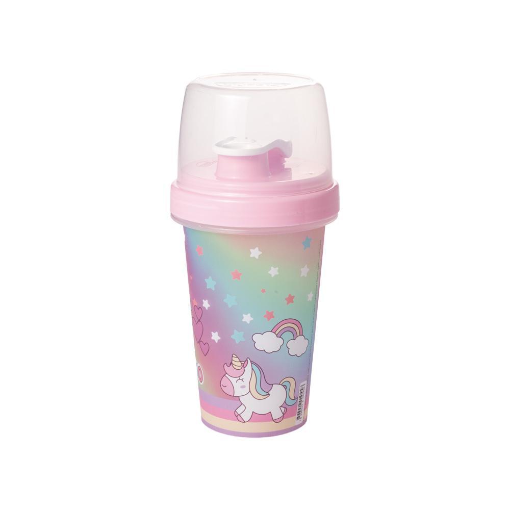 Mini Shakeira Unicórnio Garrafa Lancheira Infantil Plasútil · foto 2