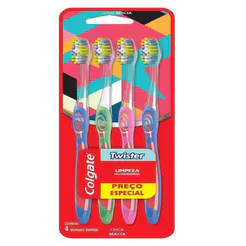 Escova Dental Colgate Twister Macia - 4 Unidades
