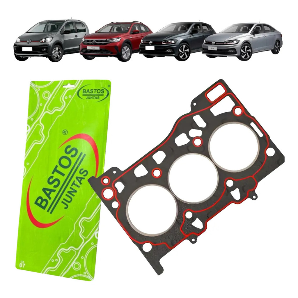 Imagem Junta Cabeçote Vw Virtus Polo Nivos Up Tsi 1.0 12v Fibra