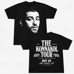 Camiseta Estampada - Zayn Malik - The Konnakol Tour Cantor Pop R&B - Casual Unissex - 100% Algodão Envio Rápido