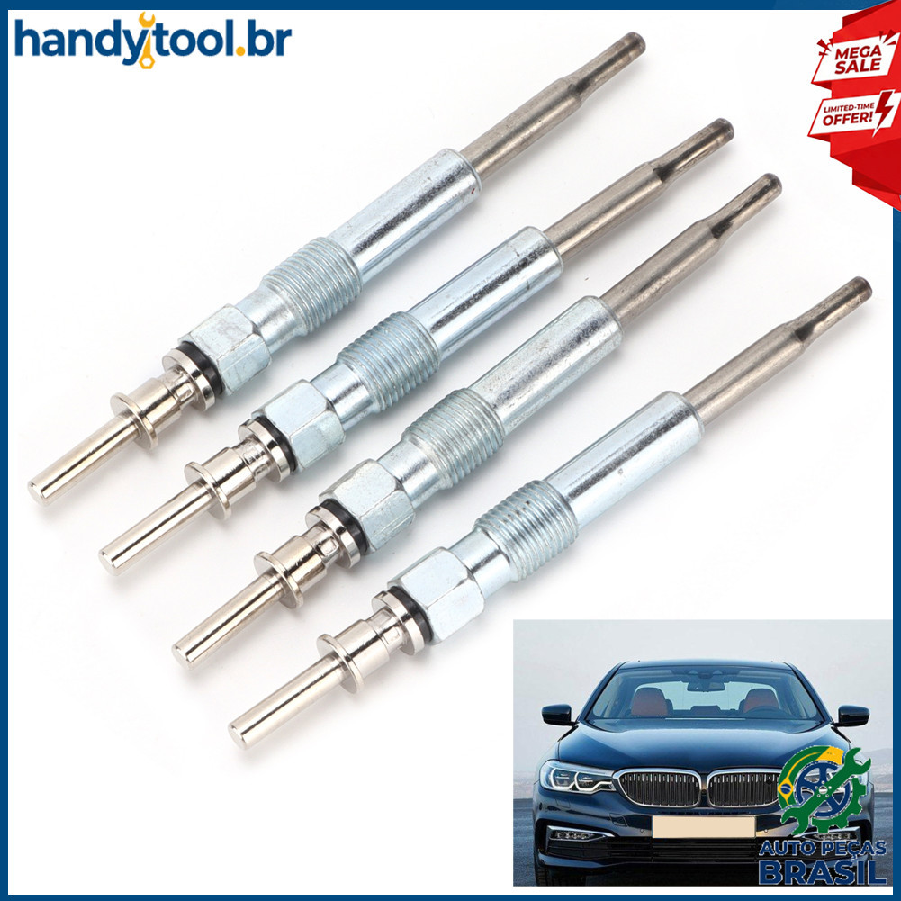 handtool.br 4 peças de velas incandescentes para aquecedor a diesel 12237786869 substituição para 1 série E81 E87