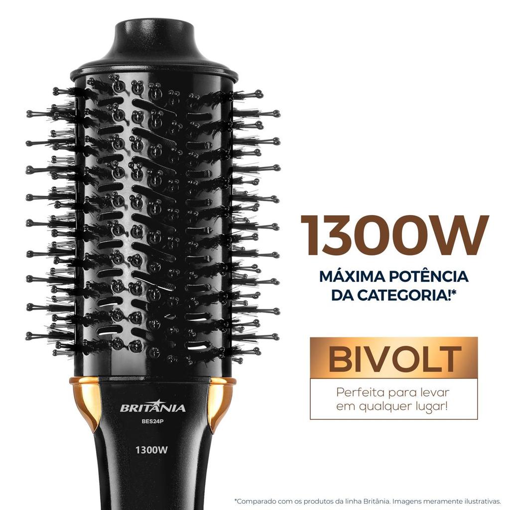 Escova Secadora Britânia Nanocerâmica 1300W Infrared BES24P · foto 2