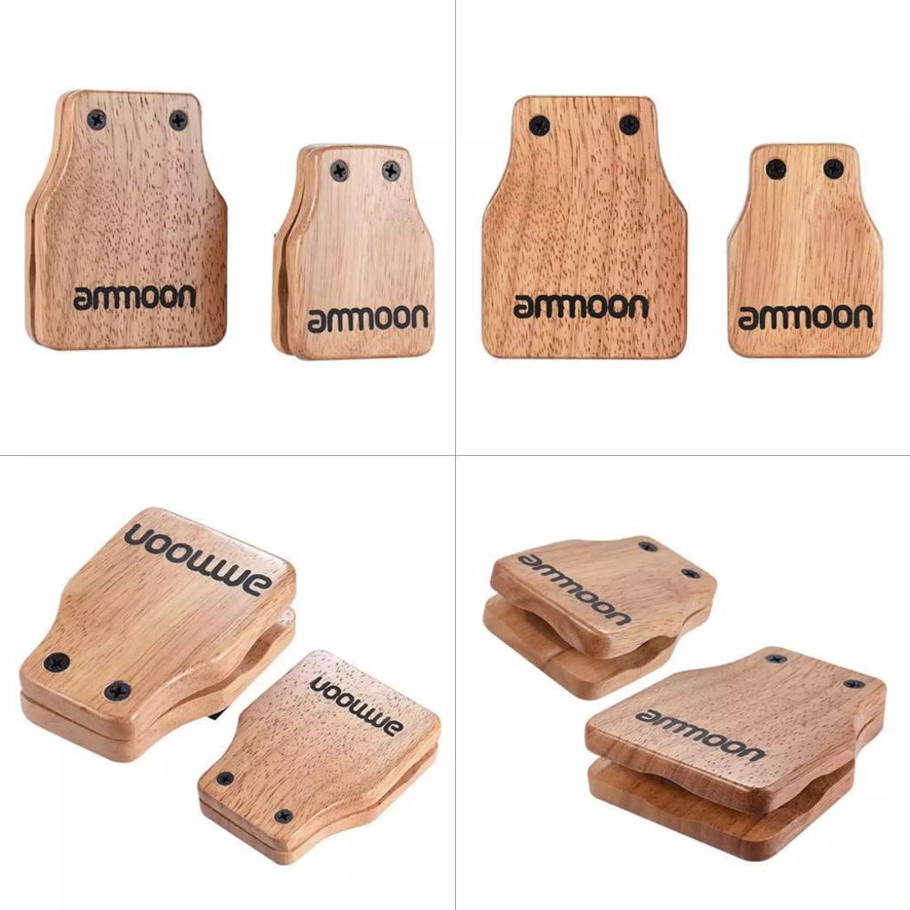 Castanholas Cajon 2 peças de instrumentos de percussão manual caixa acessório de tambor conjunto grande médio de