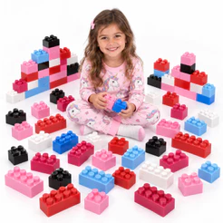 200 Peças Blocos De Montar Educativo Infantil Brinquedo Coloridos