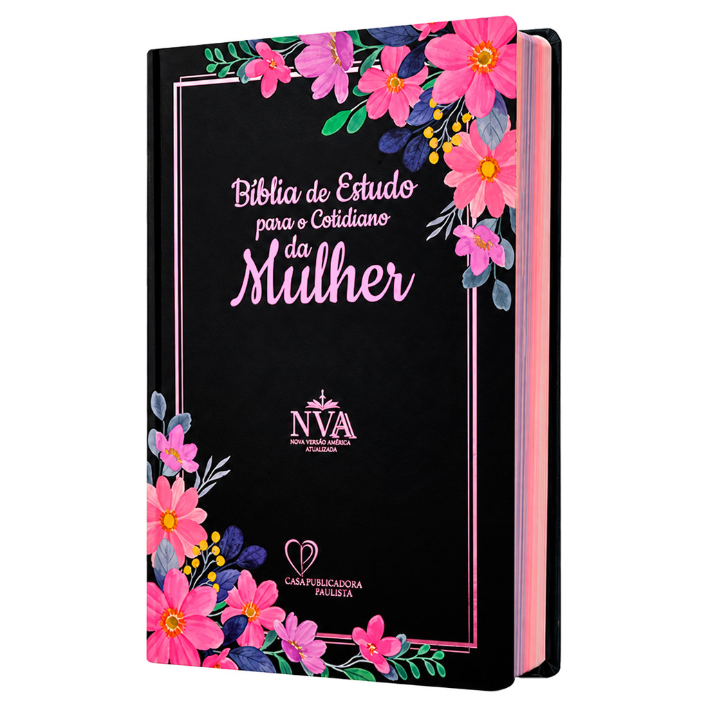 Bíblia de Estudo Para o Cotidiano da Mulher | NVAA | Full Collor | Capa Dura Preta