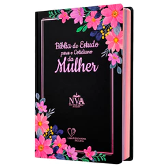 Bíblia de Estudo Para o Cotidiano da Mulher | NVAA | Full Collor | Capa Dura Preta