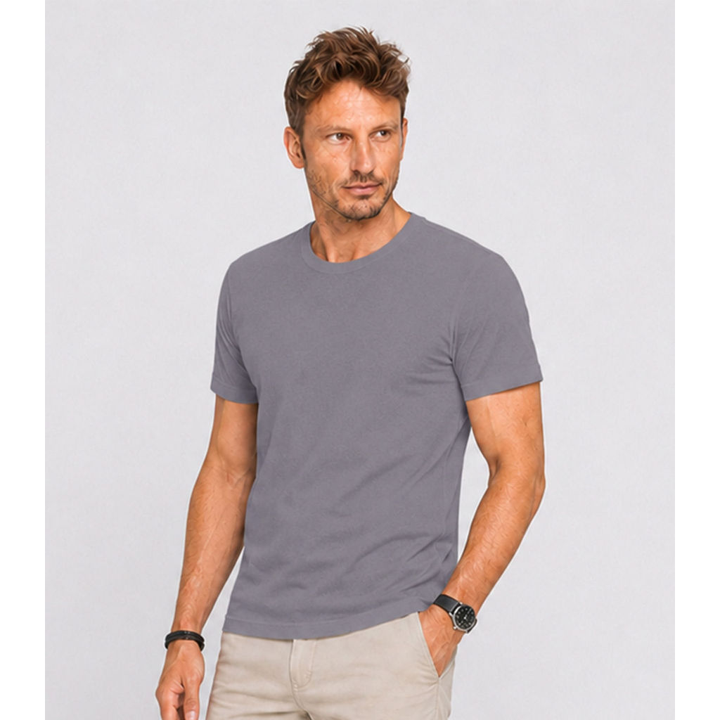 Camiseta Cotton Masculina KO Cinza