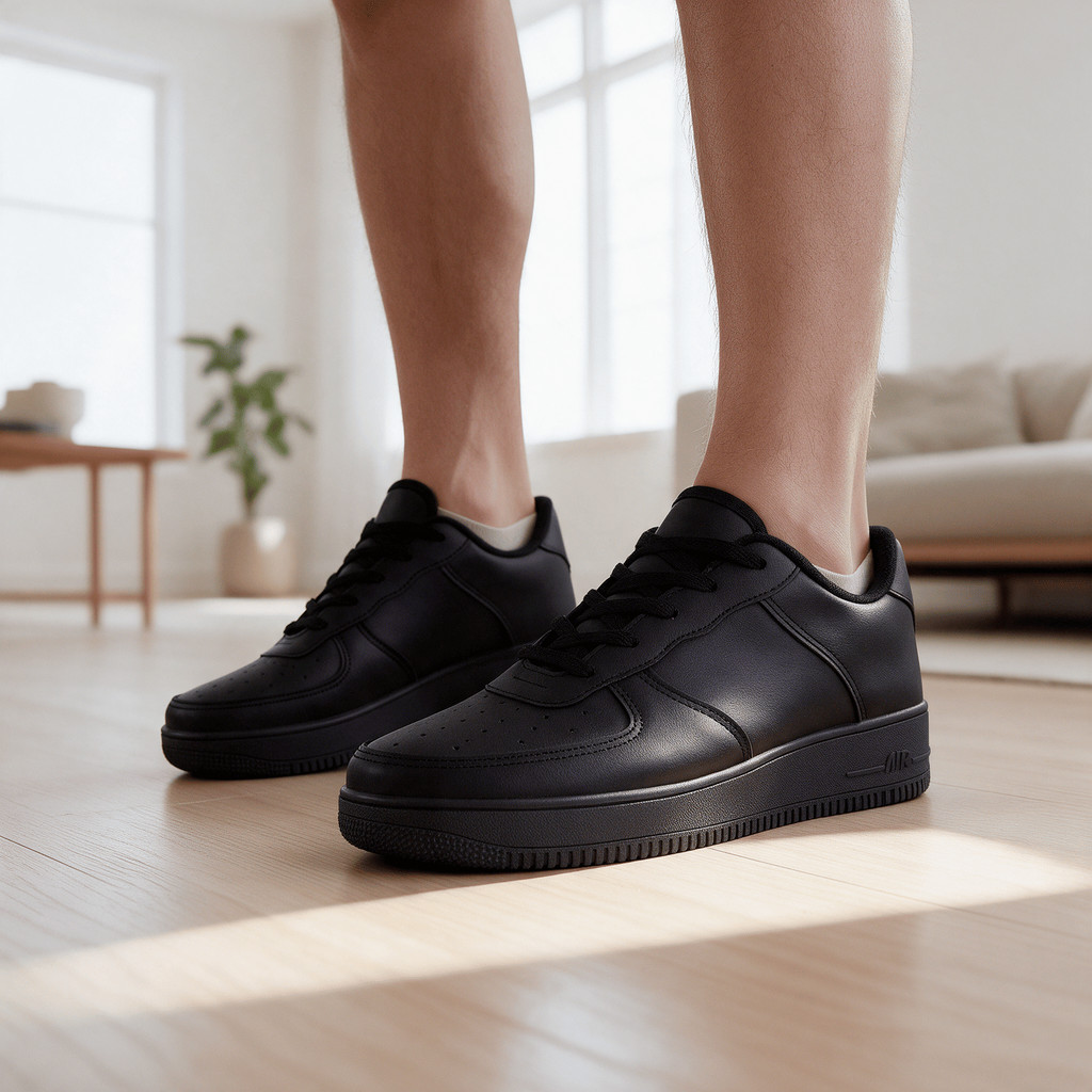 Tênis Masculino Macio Oferta Branco Preto Adulto e Infantil Esportivo Liso Casual Sneaker