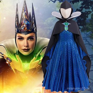 Halloween Novo Estilo Branco De Neve cosplay Veneno Rainha Coroa Mesmo Vestido Saia Infantil Manto Terno .