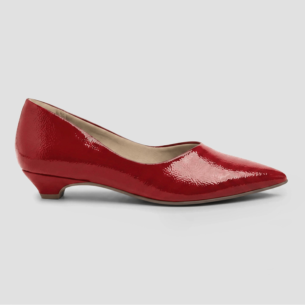 Scarpin Carla Salto Médio Carmim