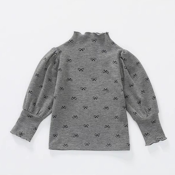 Meninas novo estilo de gola alta camisa de fundo outono inverno crianças manga comprida camiseta inverno quente bebê men