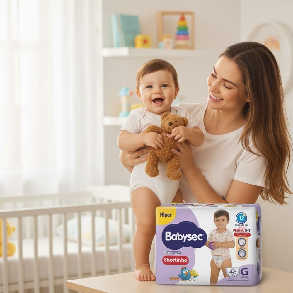 Fralda Shortinho Babysec Premium Tamanho G com 48 Fraldas Descartáveis · foto 2