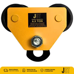 Trole Manual Carro Trolley 500kg 0,5 Tonelada para Viga I JST TR0,50