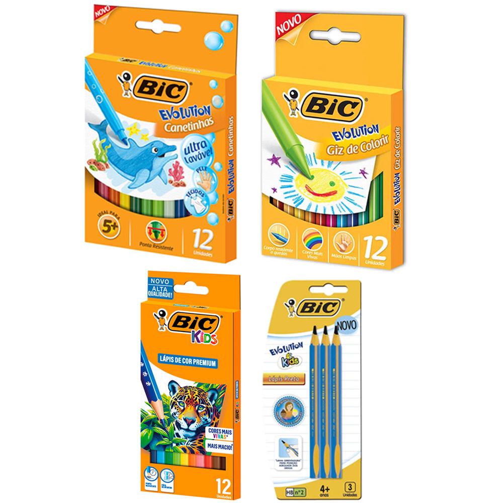 Kit Escolar Pré-Escola Bic em Oferta na Shopee