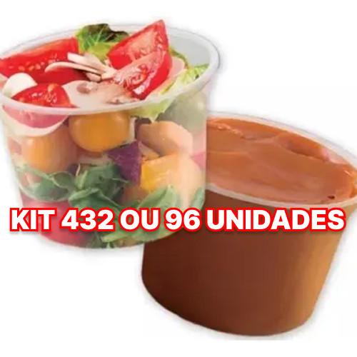 432 ou 96 Unidades Pote Redondo Com Tampa 250ml em Oferta na Shopee