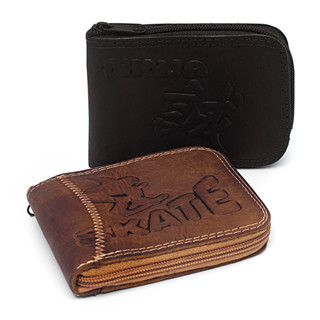 Kit 2 Carteiras Masculinas Com Ziper De Couro Cores Aleatórias em Oferta na Shopee