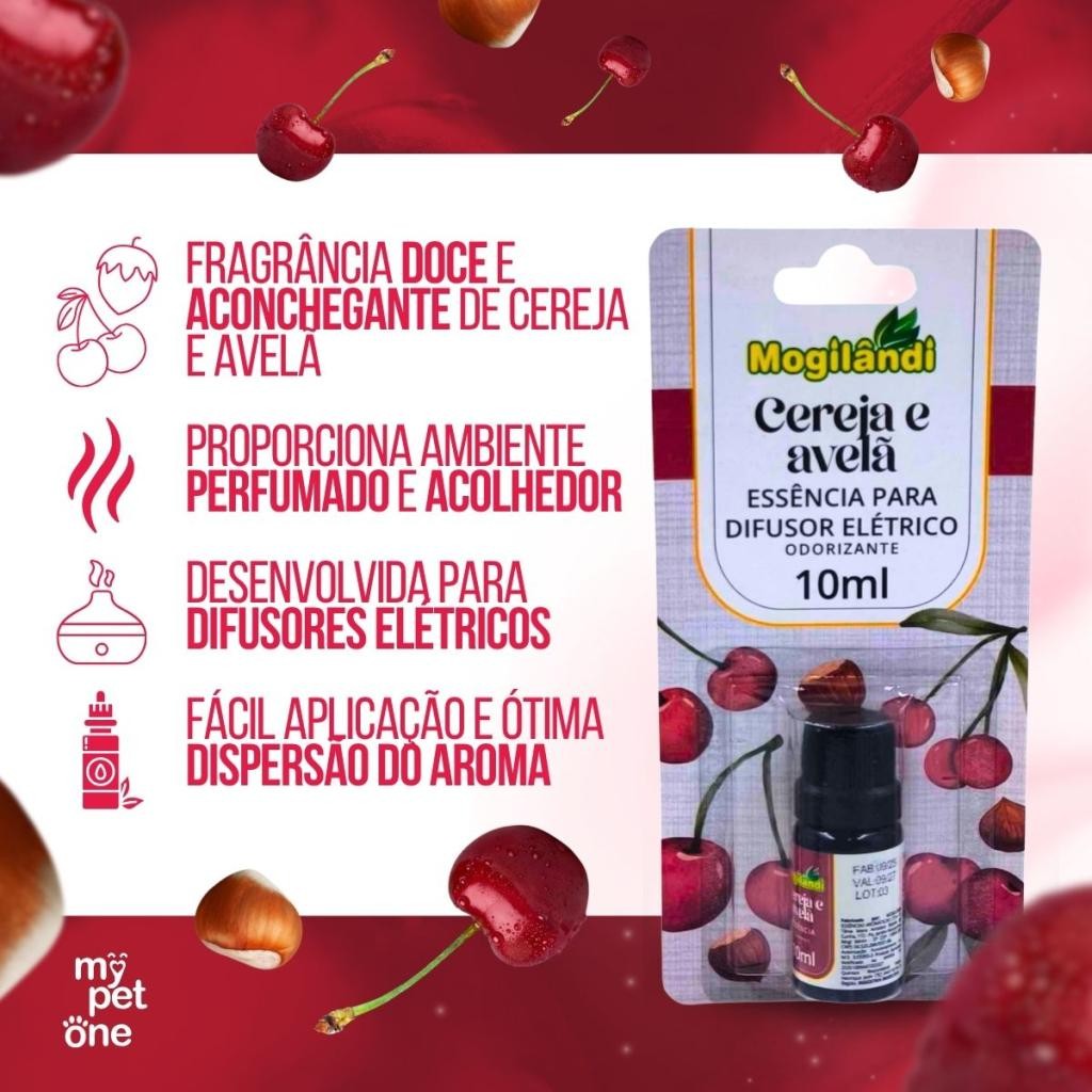 Detalhes do ODORIZANTE ESSENCIA PARA DIFUSOR ELETRICO CEREJA E AVELA 10ML