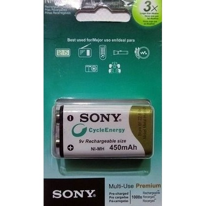 Força Bateria 9V Recarregável Sony 450mah Original Nova Lacrada