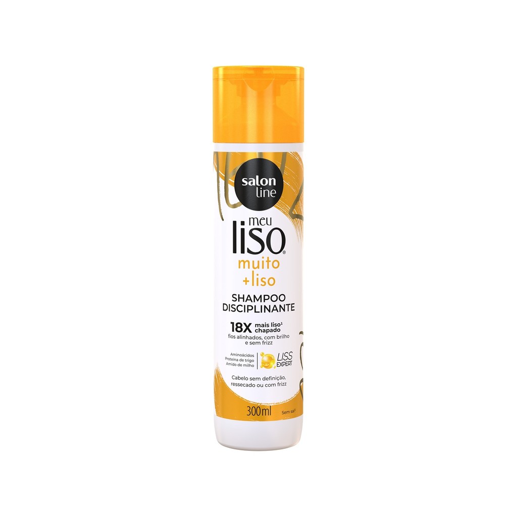 Shampoo Meu Liso Muito + Liso Salon Line 300ml em Oferta na Shopee
