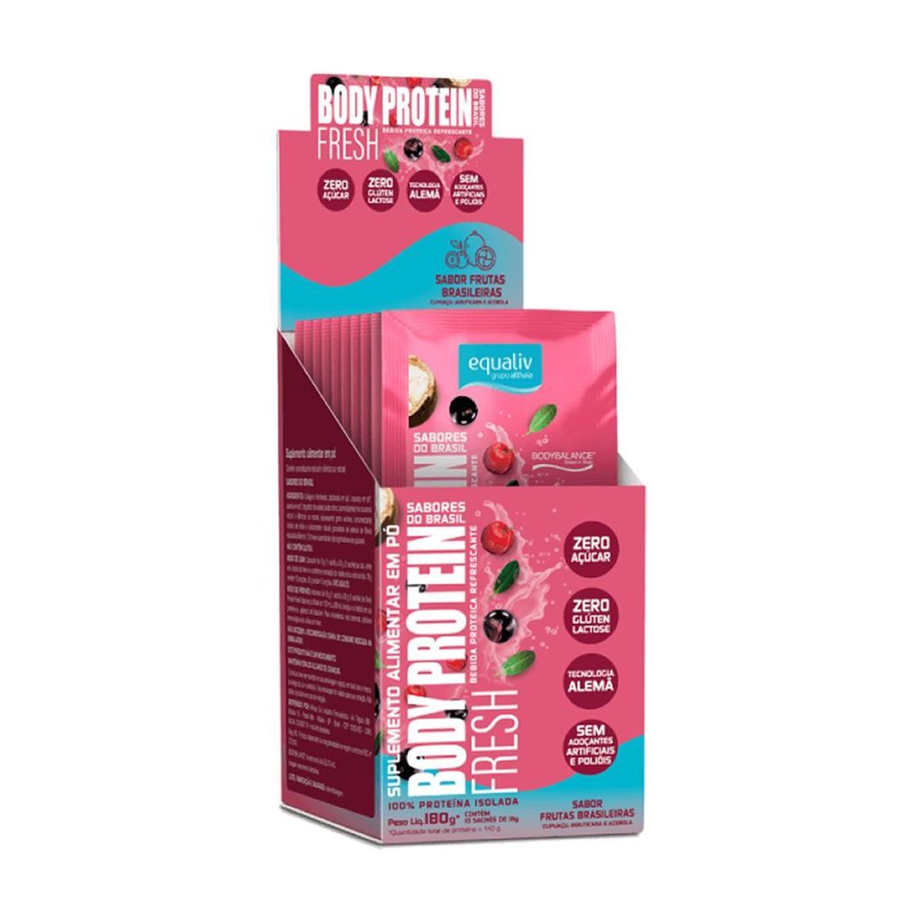 Body Protein Fresh - 10 Sachês 18g Frutas Brasileiras - Equaliv