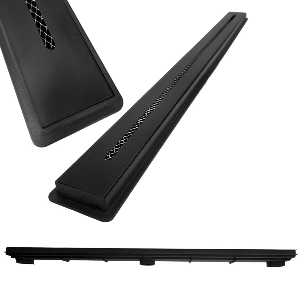Ralo Raso Ideal para Laje e Apartamento Ciclope Preto Fosco 70cm col Preto com Tela