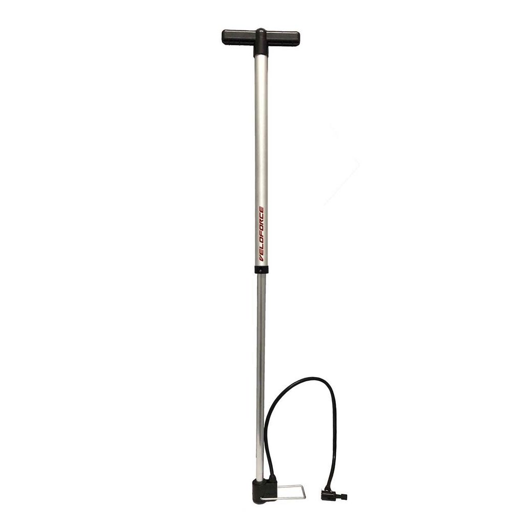 Bomba Pneu Bicicleta Oficina Alumínio Polida Grande 590mm Cor Prata