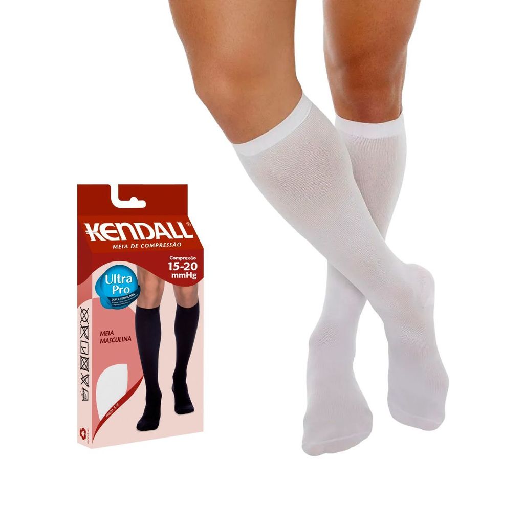 Meia de Compressão Kendall 3/4 15-20 mmHg Masculina em Oferta na Shopee