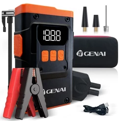 Compressor de Ar Sem Fio + Arranque Emergência 480A + Power Bank - GENAI Multifuncional