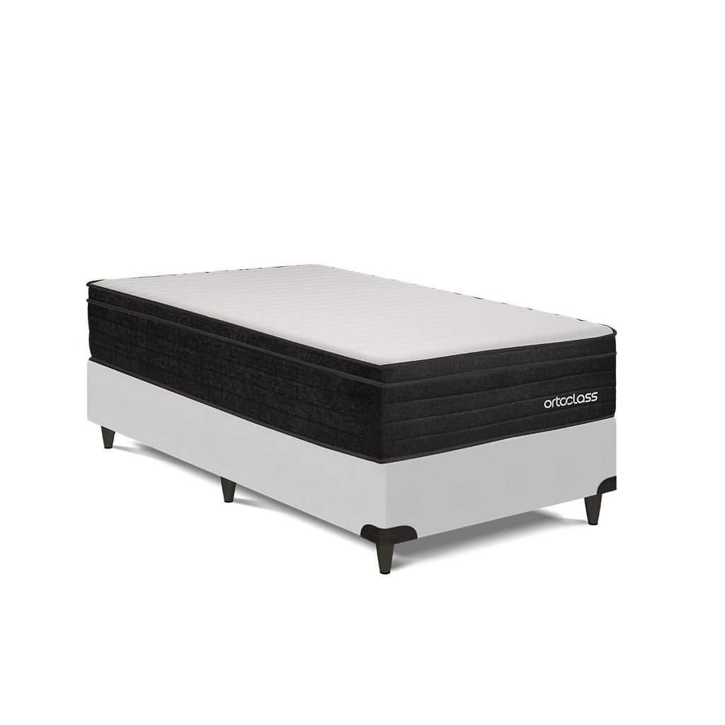 Cama Box e Colchão Poli Pillow D45 - Solt.(88x188)-Ortoclass