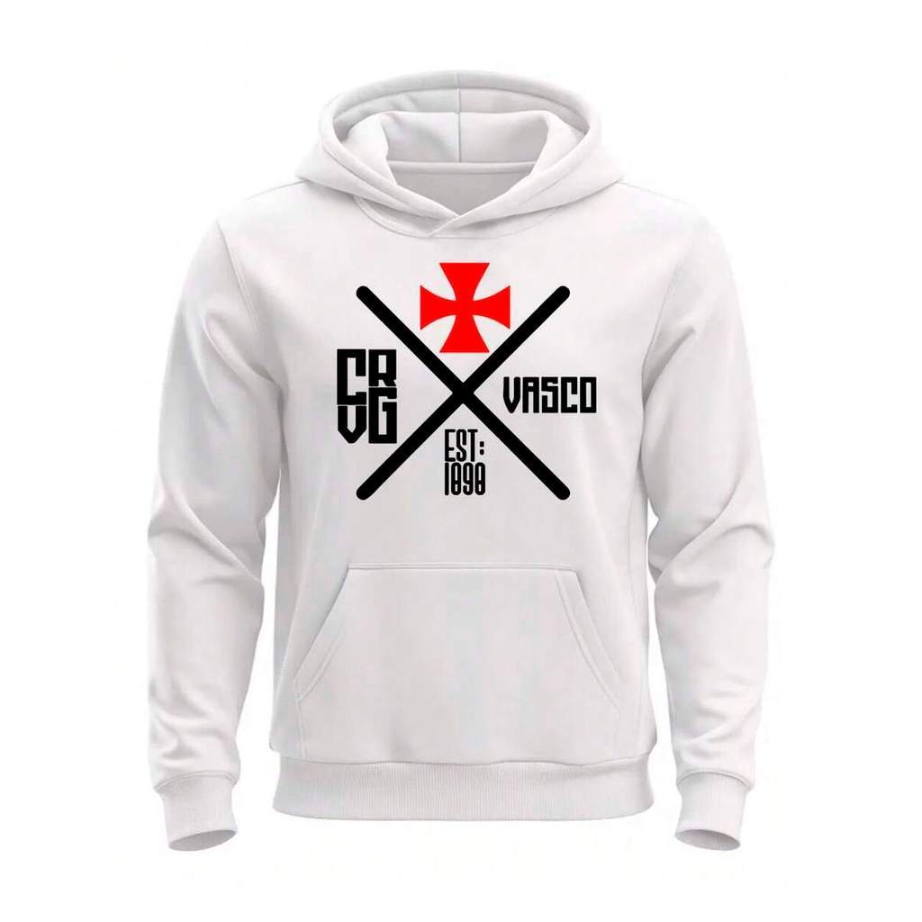 Blusa de Frio Vasco Da Gama Cruzmaltino Casaco Time Futebol 100% Algodão