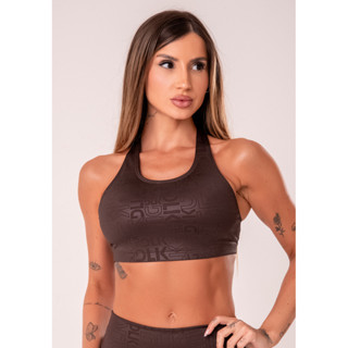 TOP FITNESS FEMININO NADADOR LOGOMANIA REFLECTIONS DLK em Oferta na Shopee