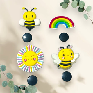 Kit Charm 4 Pin Emborrachado Botões Jibbit Babuche Croc Verão Abelhinha em Oferta na Shopee