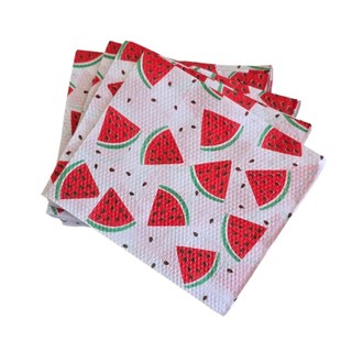 Kit 100 Guardanapos Festa Melancia 20x22cm Decoração Festa Magali Melancia Festa Frutas