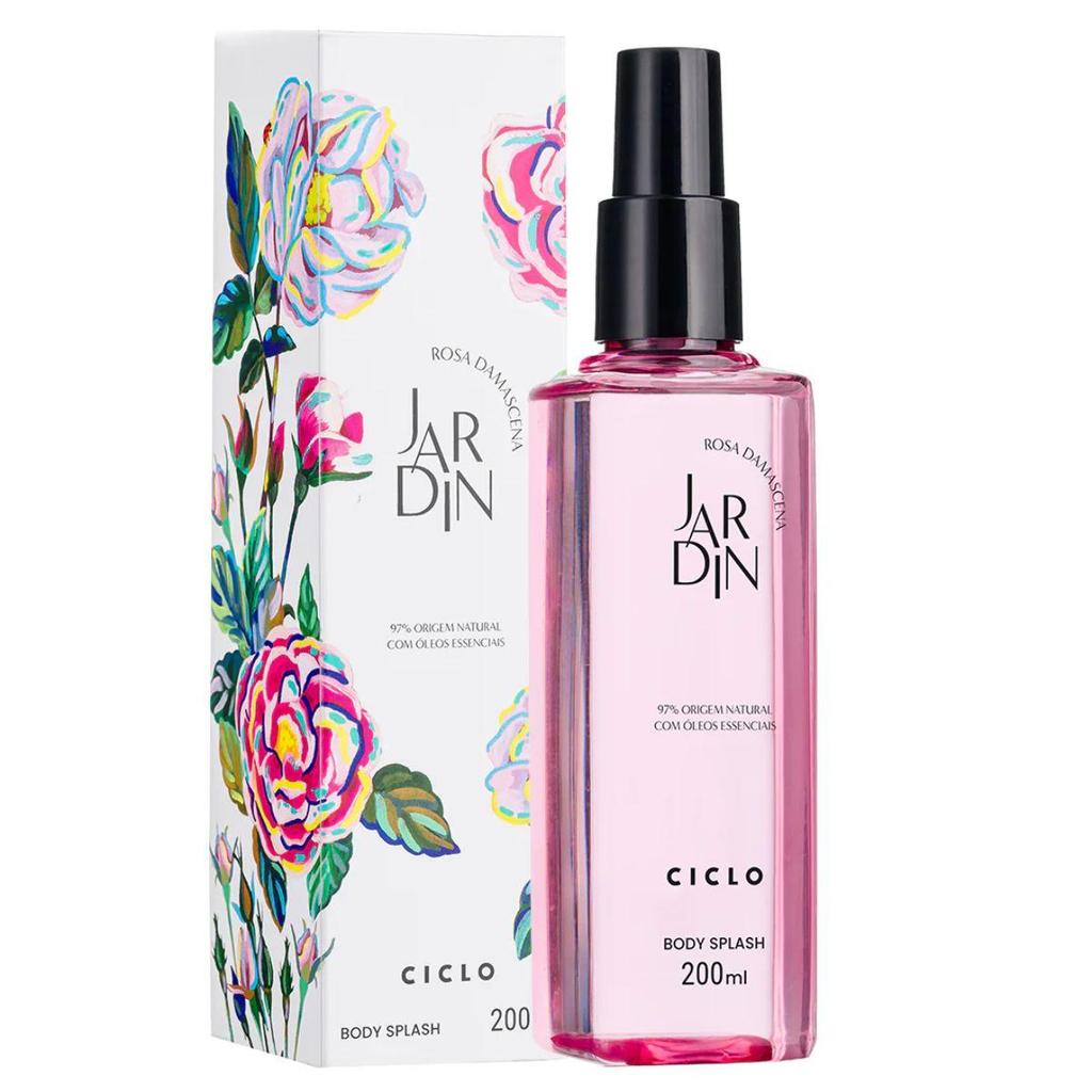 Body Splash Jardin Rosa Damascena Desodorante Corporal 200ml Ciclo Cosmeticos