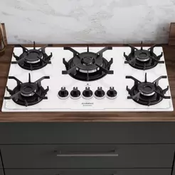 Cooktop Itatiaia Itamaster 5 Bocas - Branco