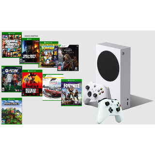 Microsof Xbox Series S 1000gb / 500gb 1 ou 2 Controles + Gta 5 + Call of duty 7 + Ea fc 26 + Forza 6 + 100 Jogos