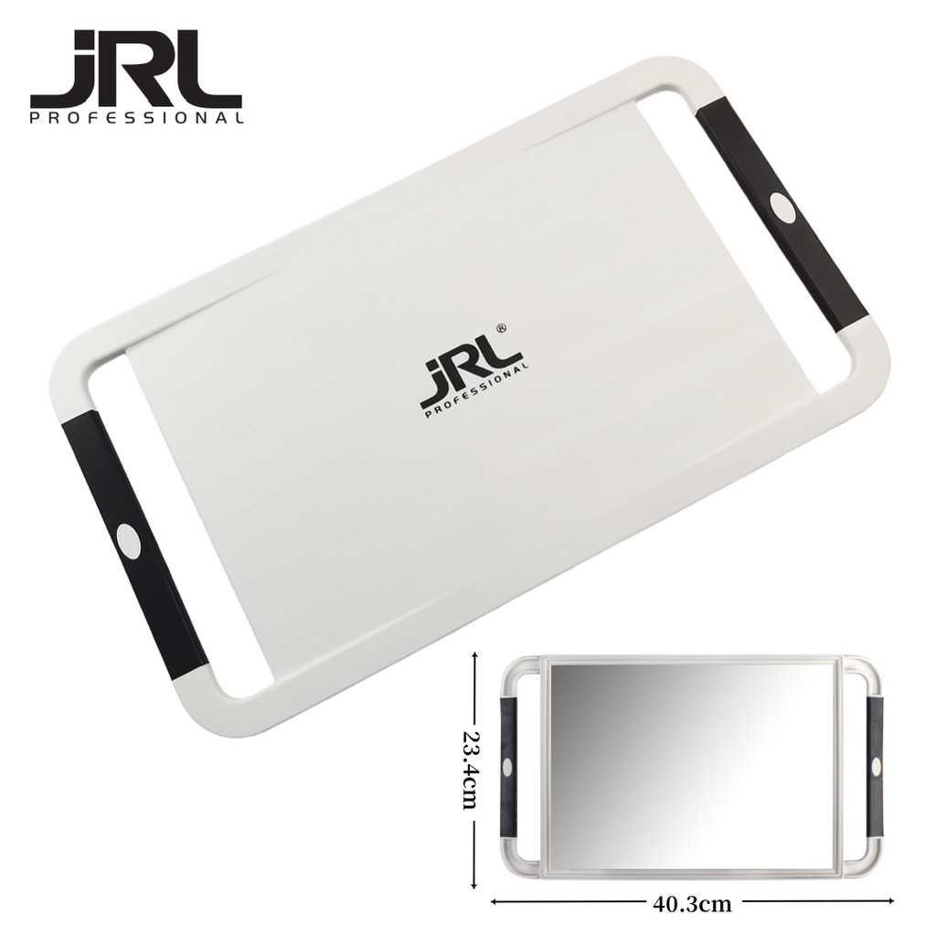 JRL profissional salão de beleza HD Handheld quadrado espelho retrovisor salão de beleza espelho duplo alça espelho únic