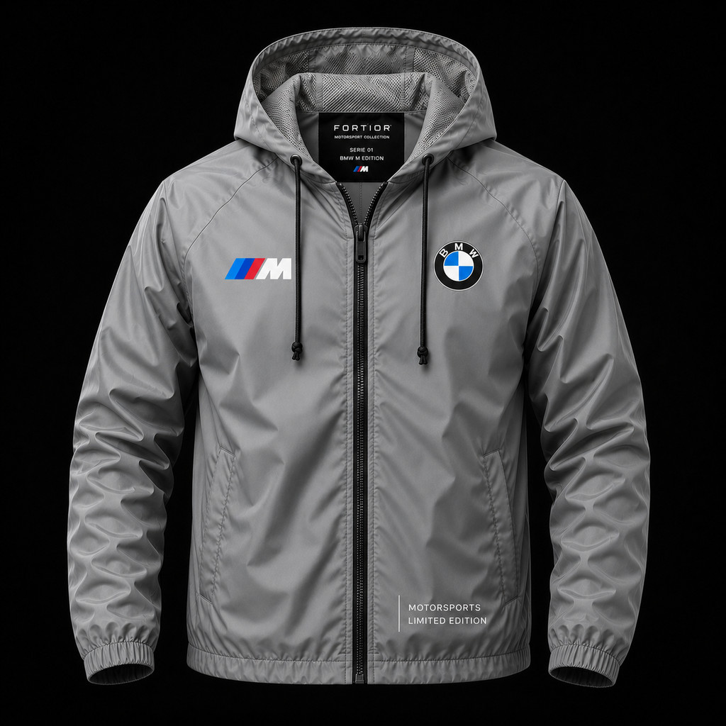 Jaqueta Corta Vento Impermeável Masculina Premium com Capuz 100% Poliéster Leve Motorsports Edition